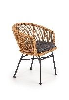 Zahradní židle Zifra (přírodní + šedá)