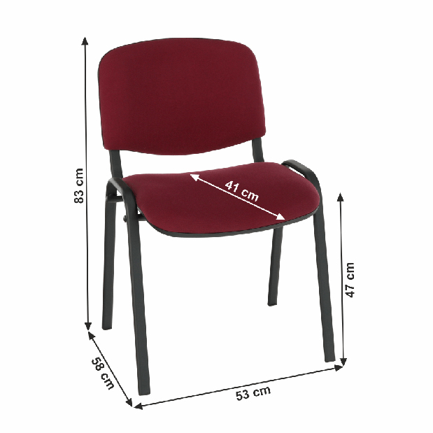 Konferenční židle Seza New bordó *výpredaj