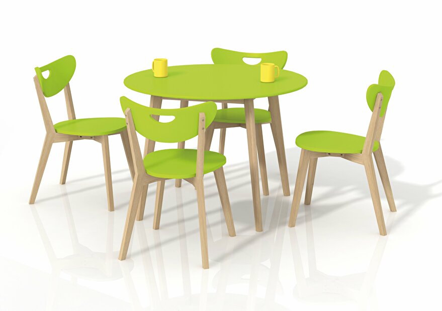 Jídelní stůl Peppita (zelená) (pro 4 osoby)