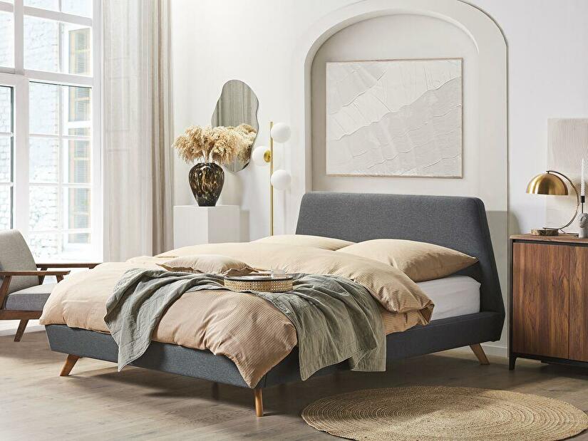 Manželská postel 180 cm Ventura (šedá) (s roštem)