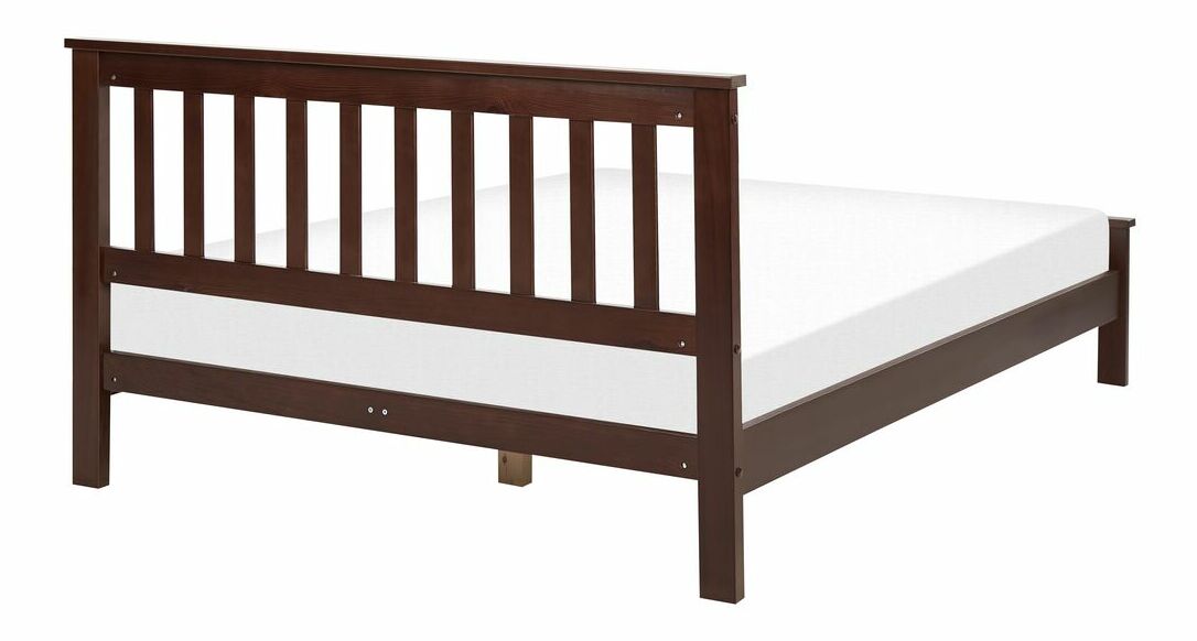 Manželská postel 140 cm Maye (tmavé dřevo)