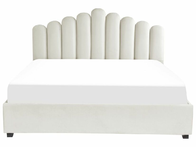 Manželská postel 180 cm Valhala (bílá) (s roštem a úložným prostorem)