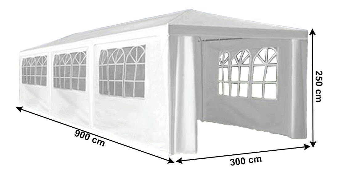 Zahradní párty stan (3x9 m) Mohite (bílá) *výprodej