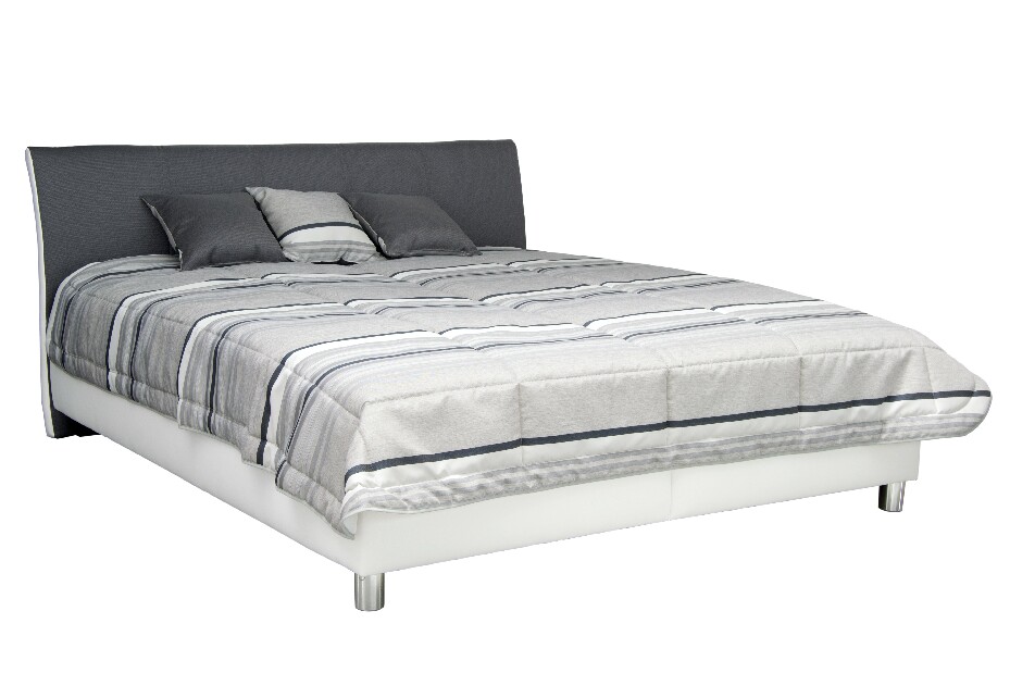 Manželská postel 160 cm Blanář Columbia (bílá) (s roštem a matrací IVANA)