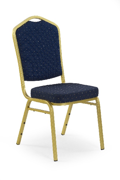 Jídelní židle K66 zlatá + modrá