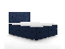 Manželská postel Boxspring 140 cm Piranno (tmavě modrá velvet) (s úložným prostorem)