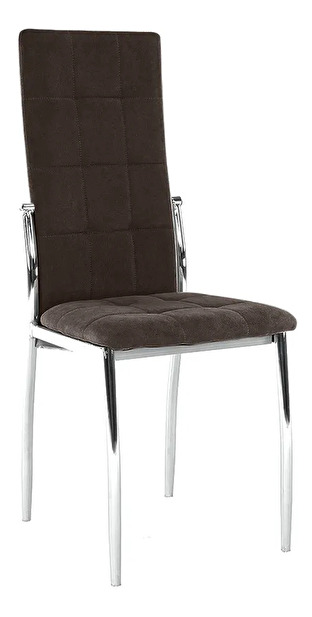 Jídelní židle Adore (tmavě hnědá + kov)