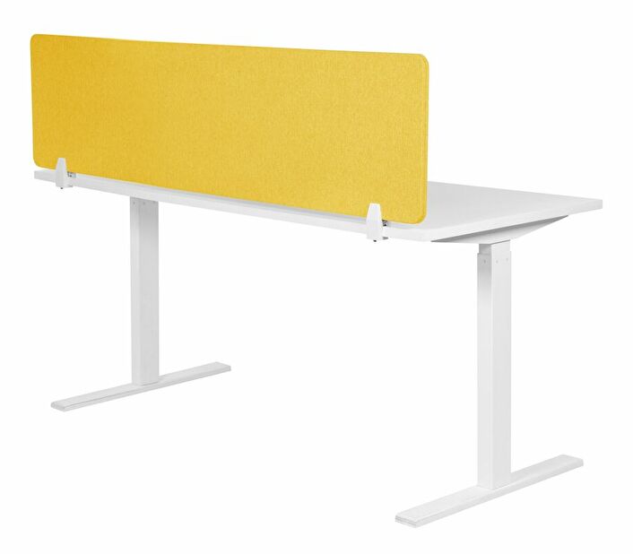 Přepážka na pracovní stůl 130 x 40 cm Walda (žlutá)