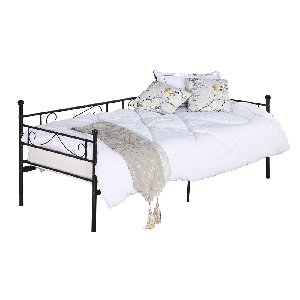 Jednolůžková postel 90 cm Rossa (s roštem) (černá)