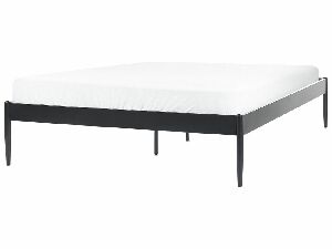 Manželská postel 140 cm Victoire (černá) (s roštem)