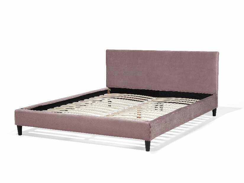 Manželská postel 160 cm FUTTI (s roštem) (růžová) *výprodej