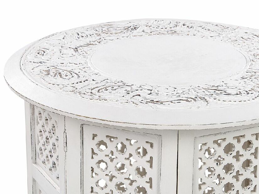 Příruční stolek Elowen (bílá)