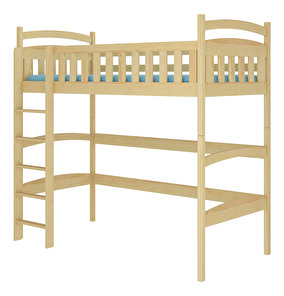 Patrová dětská postel 180x80 cm Milo (s roštem) (borovice)