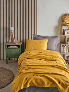 Přehoz na postel 160 x 235 cm Dida (žlutá + černá)