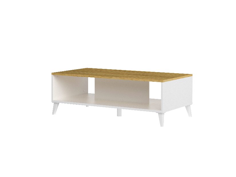 Konferenční stolek Barilus 41 (ořech americký byant + bílá)