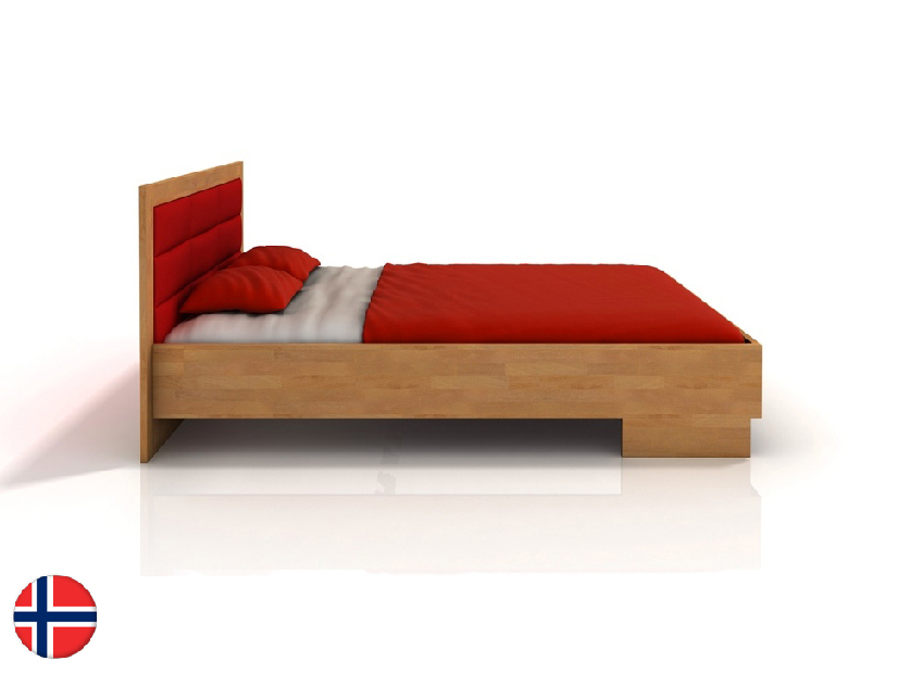 Manželská postel 200 cm Naturlig Stjernen High BC (buk)