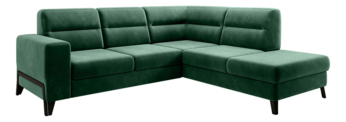 Rohová sedačka Clarice (tmavě zelená) (P)