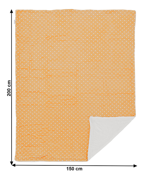 Oboustranná beránková deka 150x200cm Arlat Typ 2 (béžová + tečky)