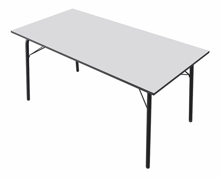 Jídelní stůl 160 MALAK (bílá + černá) (pro 6-8 osob)