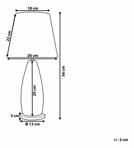 Stolní lampa Sorell (stříbrná)