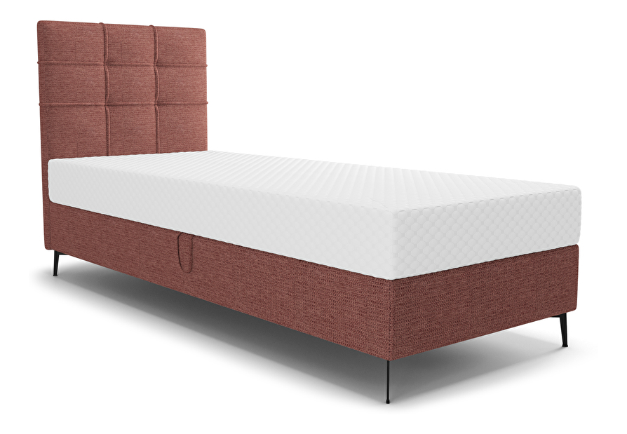 Jednolůžková postel 90 cm Infernus Comfort (terakota) (s roštem, s úl. prostorem)
