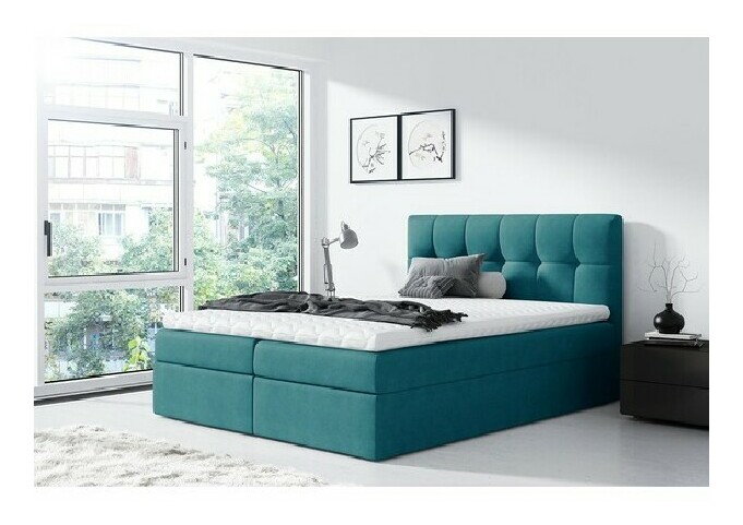 Kontinentální postel 140 cm Apolon (šedá) *výprodej