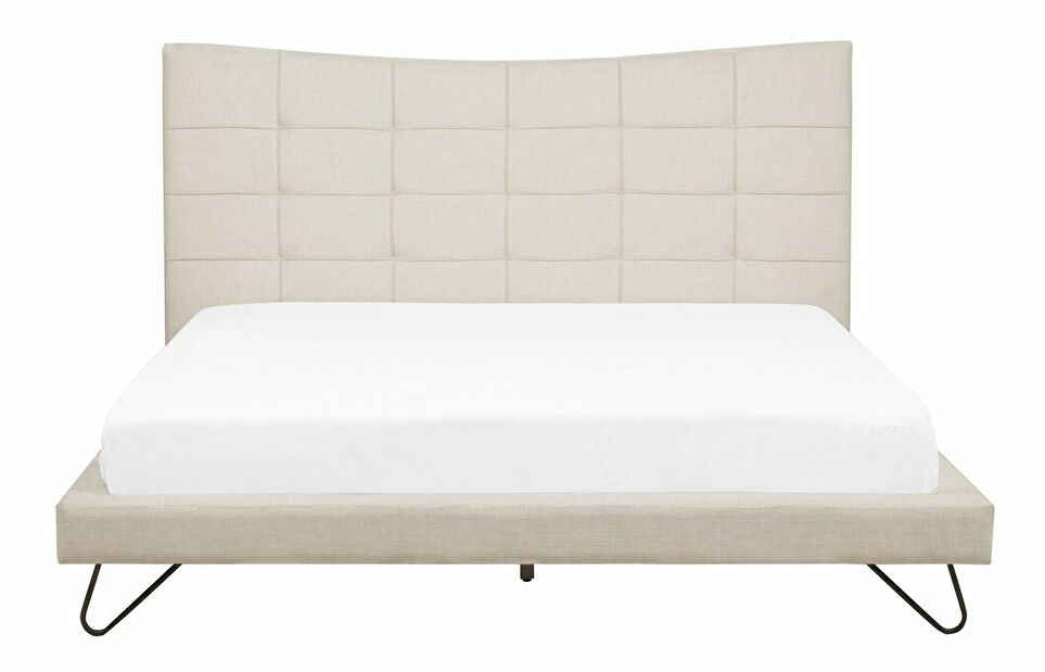 Manželská postel 160 cm LANEL (s roštem) (béžová)