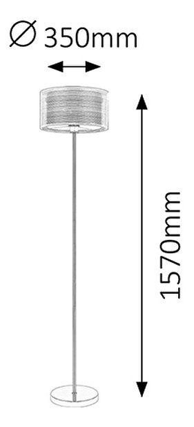Stojanová lampa Anastasia 2633 (chromová + hnědá)