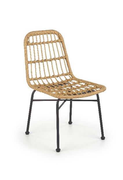 Ratanová židle Katharine (přírodní + černá)
