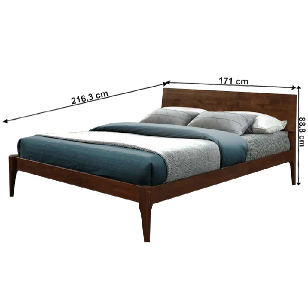 Manželská postel 160 cm Bredo (s roštem)