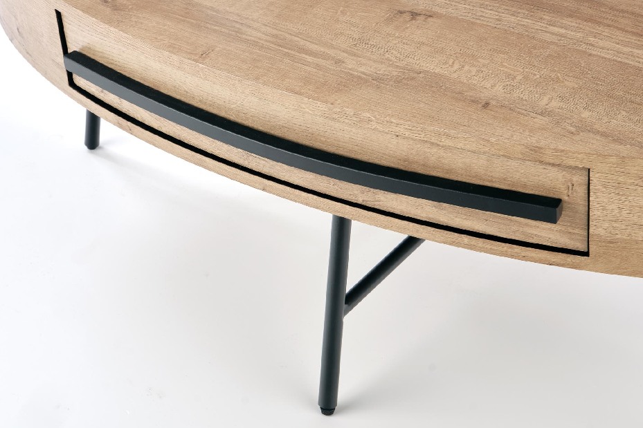 Konferenční stolek Corisa (dub zlatý + černá)