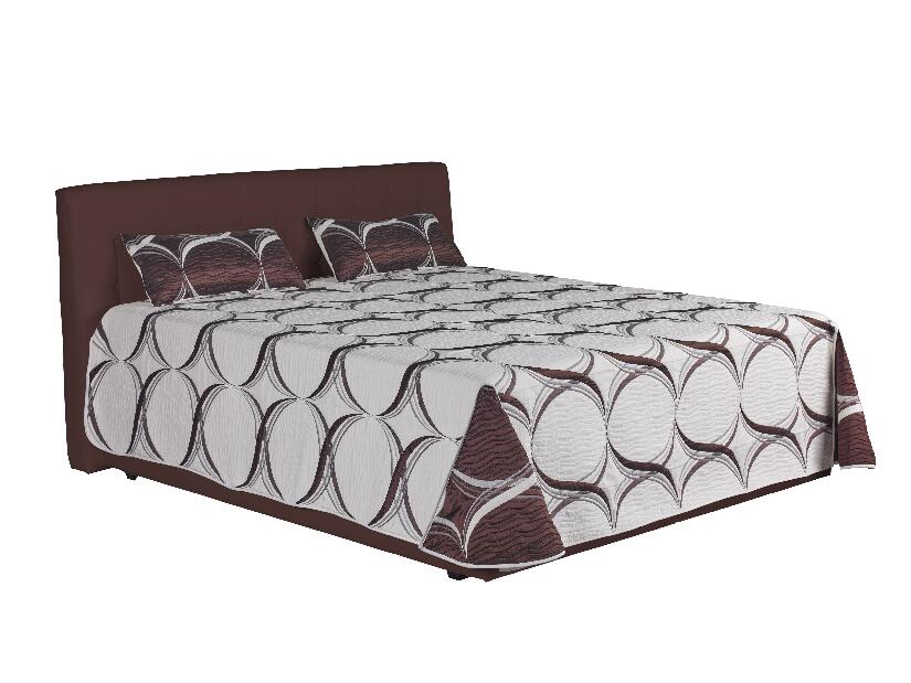 Manželská postel 180 cm Blanár Monaco (hnědá) (s roštem a matrací Nelly Plus)