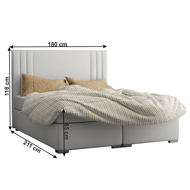 Manželská postel Boxspring 180 cm Murus (s matracemi)