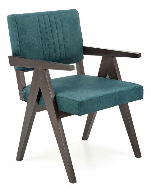 Jídelní židle Meta (tmavě zelená + Monolith 37)