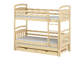 Dětská postel 80 cm ANIE (s roštem a úl. prostorem) (borovice)