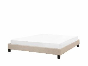 Manželská postel 180 cm ROXENNE (s roštem) (béžová)
