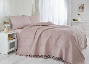 Přehoz na postel 220 x 240 cm Lilic (pudrová růžová)