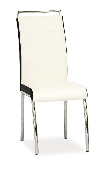 Jídelní židle Jake (ekokůže bíla + černá)