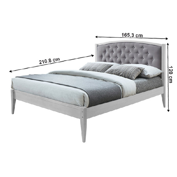Manželská postel 160 cm Adolin (s roštem)