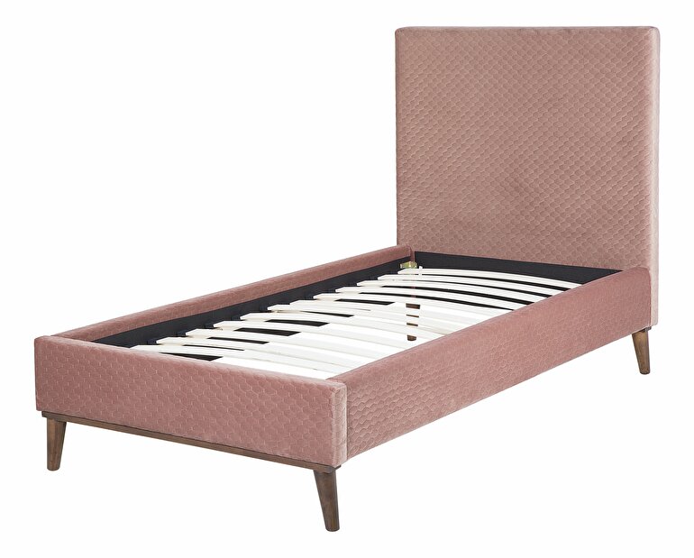 Jednolůžková postel 90 cm BARON (s roštem) (růžová)