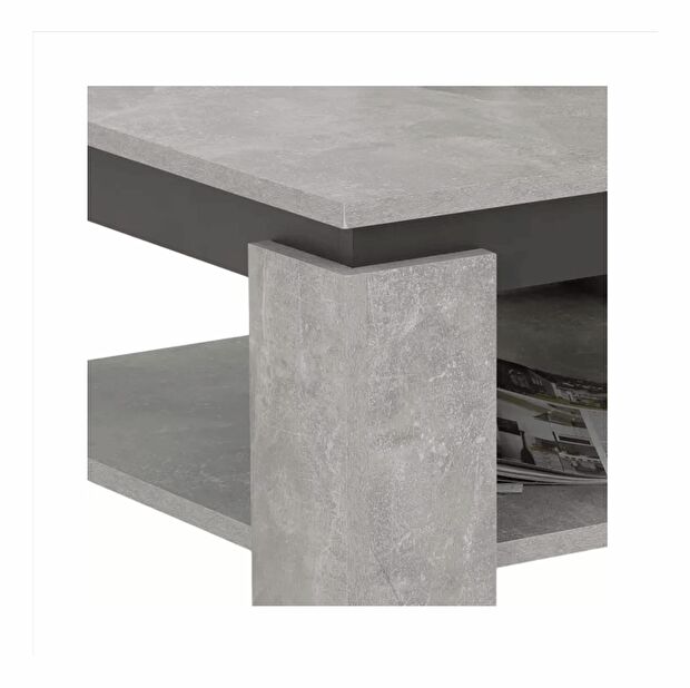 Konferenční stolek LEMSY (beton + grafit)