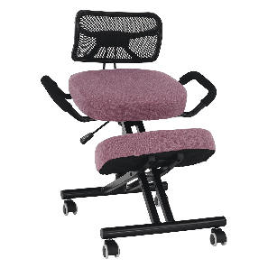 Ergonomická kancelářská židle Rusu (růžová + černá)