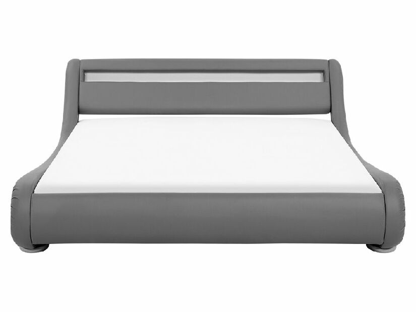Manželská vodní postel 160 cm Anais (šedá) (s roštem a matrací)