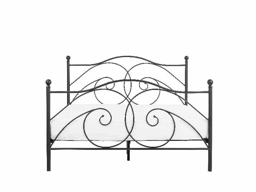 Manželská postel 160 cm DIROU (s roštem) (černá) *výprodej