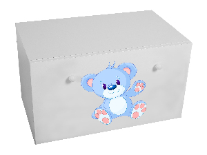 Úložný box pro děti Ione (bílá + macík)