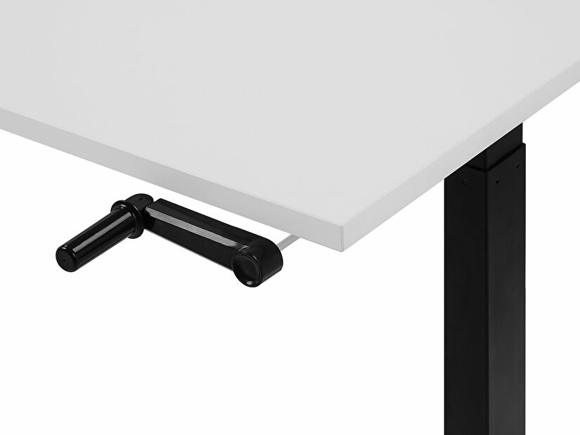 Psací stůl UPPER II (160 x 72 cm) (MDF) (bílá) (manuálně nastavitelný)