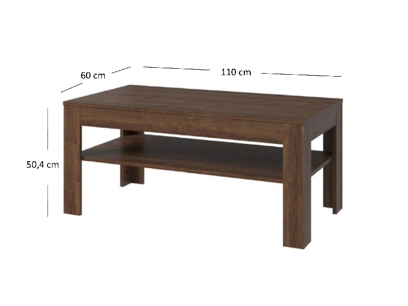 Konferenční stolek Britt (dub hnědý)