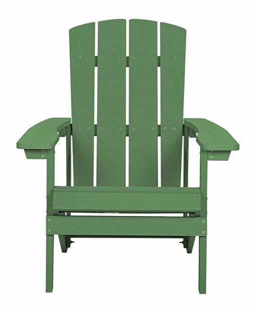 Zahradní židle s podnožkou Adack (tmavě zelená)