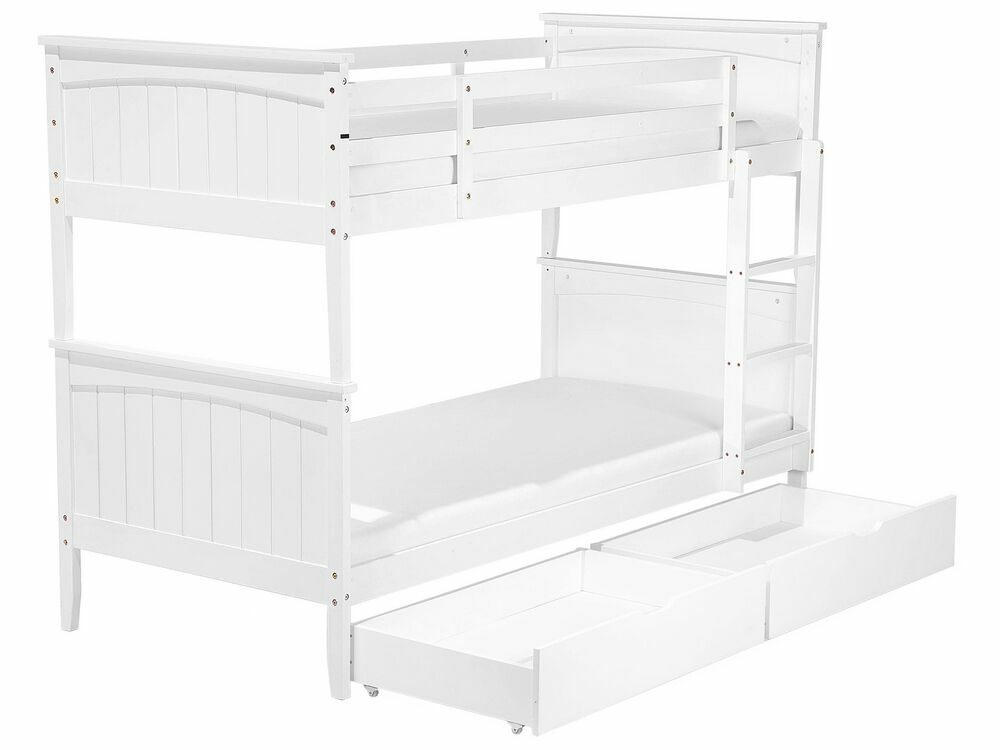 Patrová postel 90 cm RADIN (bílá) (s roštem a úl. prostorem)