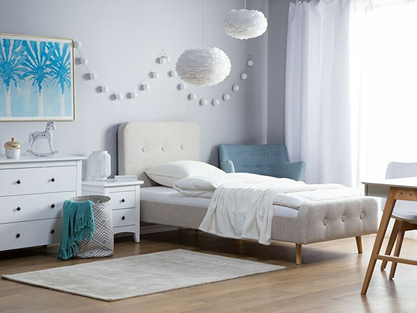 Dětská postel 90 cm ROME (s roštem) (béžová)